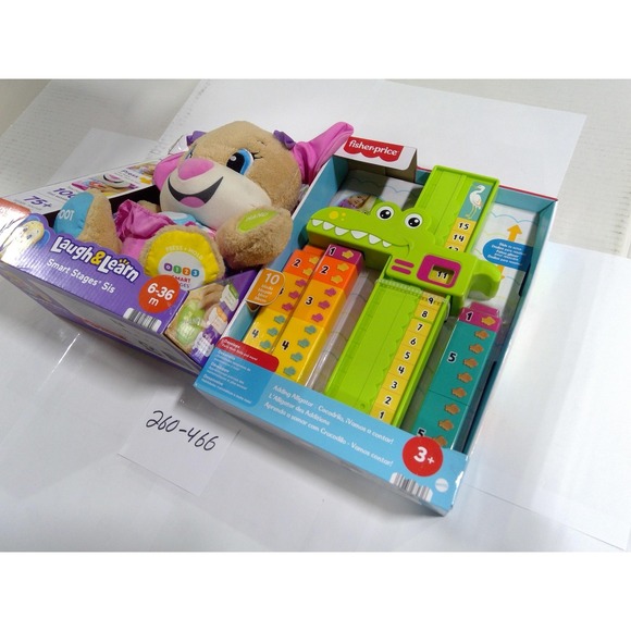 Fisher-Price Laugh & Learn Smart Stages Sis & Adding Alligator Toy Bundle NEW - Picture 3 of 6